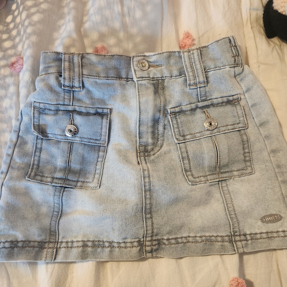 Guess Denim Skirt with Silver Accent